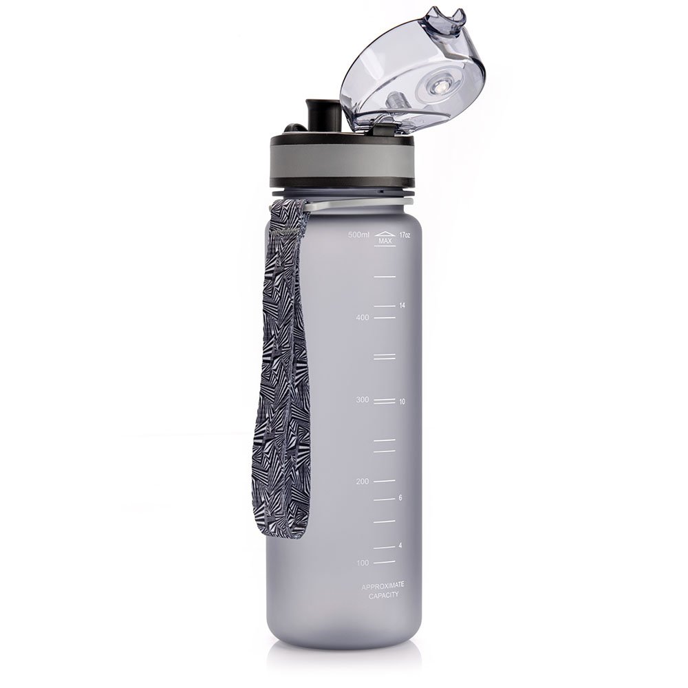Bidon na wodę szary z sitkiem na owoce 500 ml Meteor